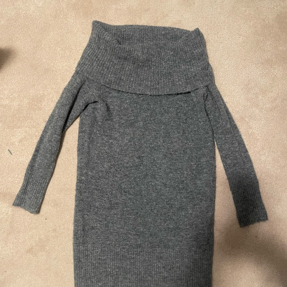 ARITZIA Wilfred Free Off-Shoulder Wool and alpaca Sweater dress